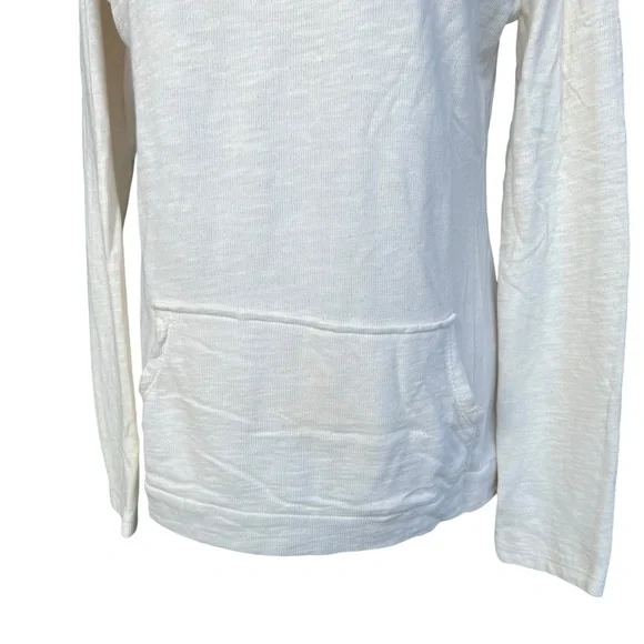 Able Clothing Artsy Cream Thermal Orange Black Tie Dye Cowl Neck Top Size Small - Picture 7 of 11